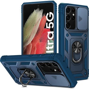 Galaxy S21 Ultra Için Standlı Telefon Koruyucu Kılıf (Yurt Dışından)