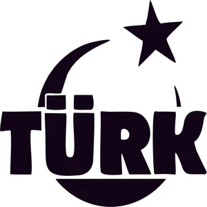 Ay Yıldız Türk Yazısı Araç Sticker