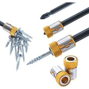6 Adet Evrensel 1/4 "6.35MM Manyetik Halka Alaşım Manyetik Halka Tornavida Ucu Korozyon Önleyici Güçlü Mıknatıslayıcı Matkap Ucu (Yurt Dışından)