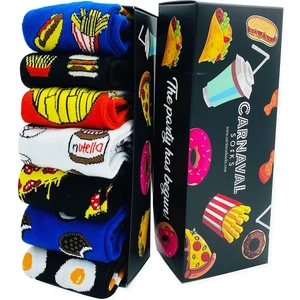 Carnaval Socks 7'li Carnaval Desenli Renkli Çorap Set