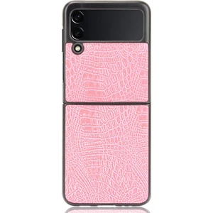 Xphone Store Samsung Galaxy Z Flip3 5g Için Timsah Doku Pc + Pu Kılıf Pembe (Yurt Dışından)