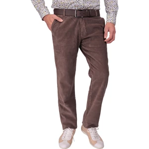 Daniel Voi Kadife Bej Erkek Regular Fit Yandan Cepli Pantolon