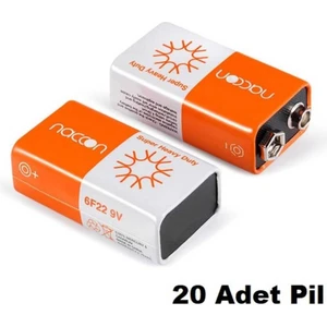 9V Çinko Karbon Pil 20LI Shrink Ambalaj