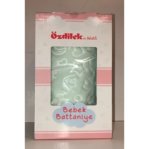 Embos Mint Peluş Bebek Battaniyesi 100X120 cm