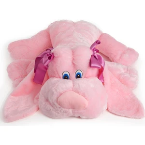 Oyuncak 45 cm Yatan Tembel Köpek Pembe