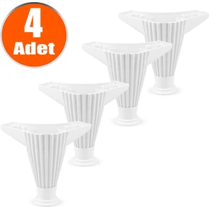 Mobilya Kanepe Koltuk Ünite Puf Ayağı 12 Cm Beyaz Baza Ayakları 4 Adet