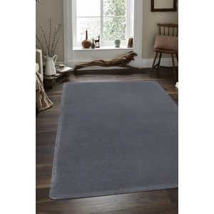 Dijidekor Koyu Gri Post Dokuma Halı Peluş Yumuşacık Kaymaz Antibakteriyel 100X700