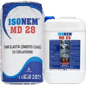 Isonem MD28 Tam Elastik Çimento Esaslı Su Izolasyonu 30 kg Set