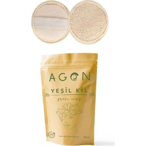Yeşil Kil Yüz Bakım Maskesi 250 Gr- Kabak Lifli Yüz Peeling Diski
