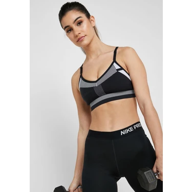 Nike Kadın Siyah Flyknit Indy Tech Pack Medium Support Sports Bra