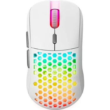 Rampage FURYZ 16000 DPI 3335 Sensör 2.4G ve Type C Beyaz 1 MS Tepki Süresi Hareket Sensörlü RGB