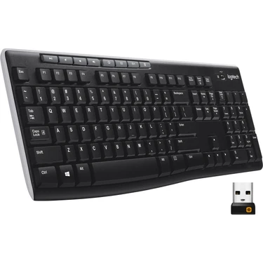 Logitech K270 Tam Boyutlu Kablosuz Türkçe Klavye -