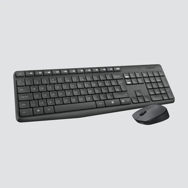 Logitech MK235 USB Kablosuz Türkçe Klavye Mouse Seti - Antrasit