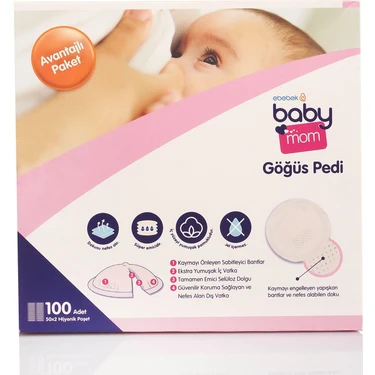 Baby Mom Göğüs Pedi 100LÜ - Avantaj