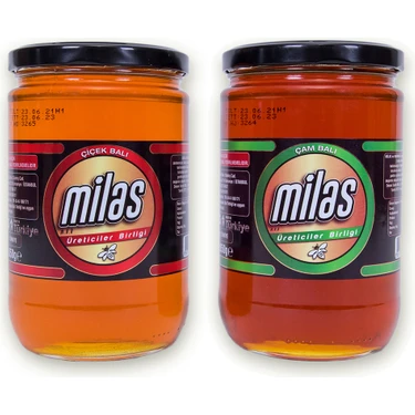 Milas Üreticiler Birliği Çiçek Balı 850 gr + Çam Balı 850 gr Milas Üreticiler