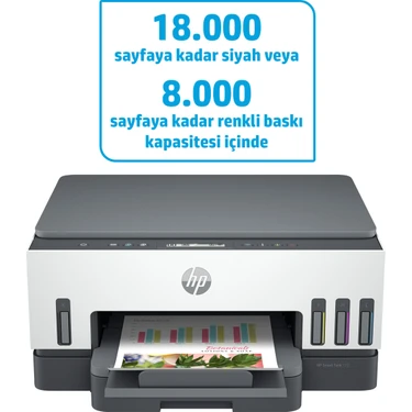 HP Smart Tank 720 All-in-One Yazıcı, Baskı, Tarama, Kopyalama, Kablosuz,