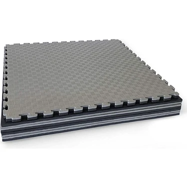 Ges 26MM 100X100 Gri Renkli Pilates Matı Setli Yumuşak Zemin Minderi Çocuk Oyun Alanları