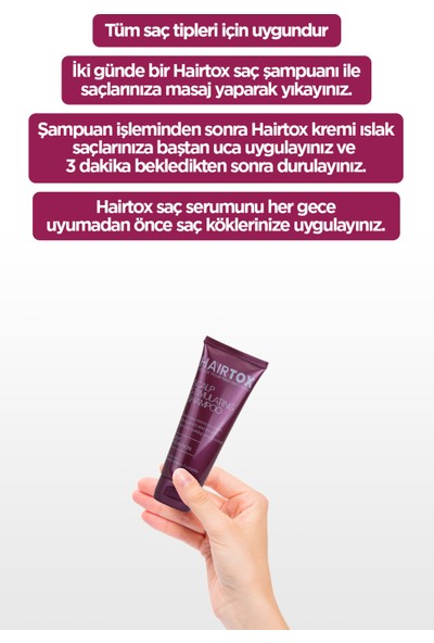 Hairtox Saç Detoks Seti, Şampuan, Krem & Serum 3 Parça