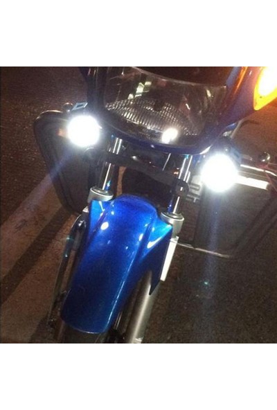 Rivero 2 Lot LED Motosiklet Far Montaj Sis Drl Lamba Scooter Motosiklet Için