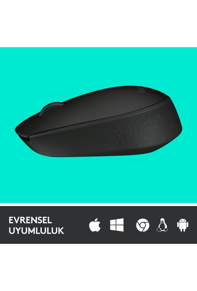 Logitech M171 USB Alıcılı Kablosuz Kompakt Siyah Mouse