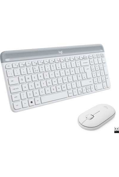 Logitech MK470 Kablosuz İnce Türkçe Klavye Mouse Seti - Beyaz