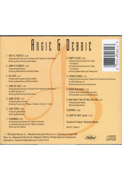 Capitol Records Angie & Debbie – Angie & Debbie CD