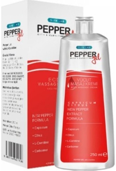 Pepper Gel Vücut Masaj Kremi Slim Lab