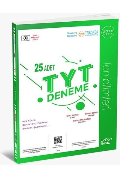 ÜçDörtBeş Yayınları TYT Fen Bilimleri Deneme 2022 Model