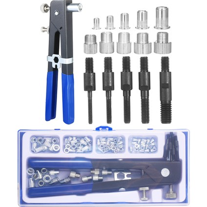 86 Adet Somun Perçin Alet Seti - Gümüş (Yurt Dışından)