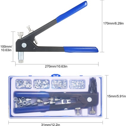 86 Adet Somun Perçin Alet Seti - Gümüş (Yurt Dışından) modelleri