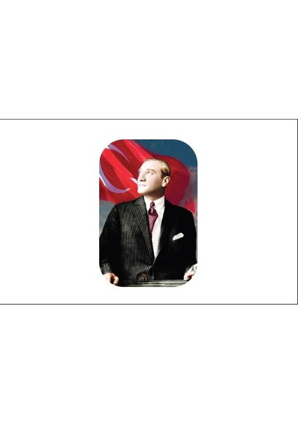 Masaüstü Atatürk Bayrağı Masa Bayrağı 15 x 23 cm