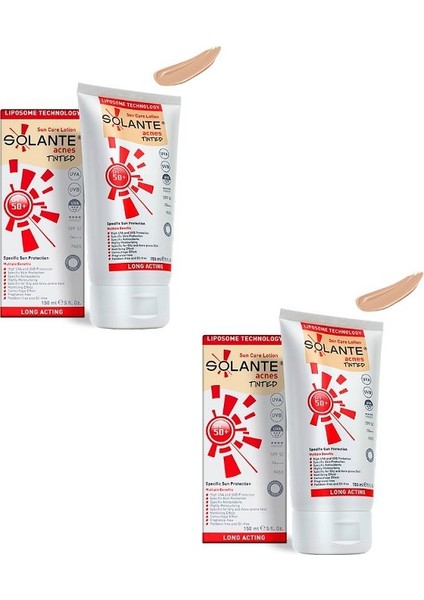 Spf 50+ Acnes Tinted 150 Ml x2
