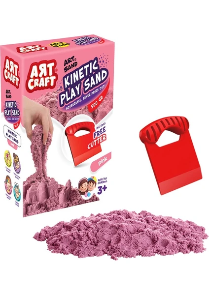 Art Craft Aksesuarlı Pembe Kinetik Oyun Kumu 500 gr