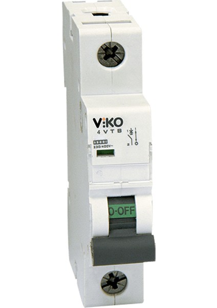4VTB-1B10 Monofaze 1X10A B Tipi Otomatik Sigorta 4,5ka