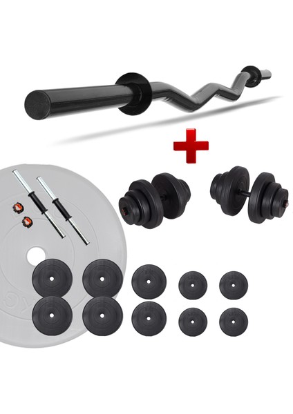 Z Bar Dambıl Seti ve Fitness Ağırlık Seti 65 kg