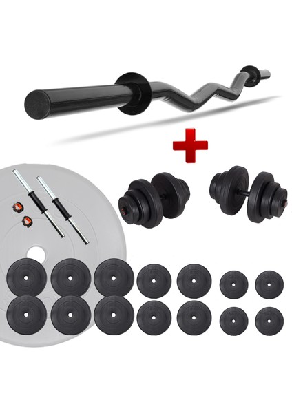 Z Bar Dambıl Seti ve Fitness Ağırlık Seti 95 kg