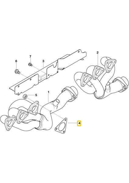 Bmw E46 Z3 ve Z4 S54 M Uyumlu Motor Egzoz Manifold Contası 11627830667