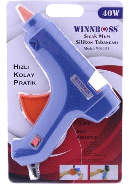 Wınnboss Silikon Tabancası Kalın 10MM 40W WN-1162 - Mavi