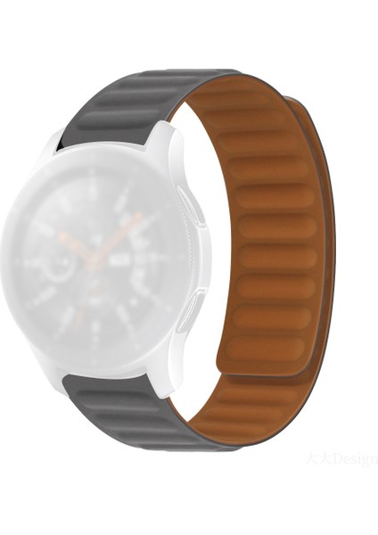 puluz Samsung Galaxy Gear 2 Neo R381 Için Silikon Manyetik Kayış Gri