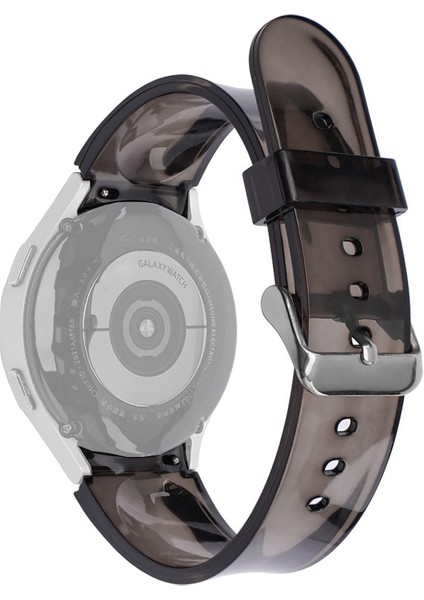 puluz Samsung Galaxy Watch4 Tpu Kayış Için, Stil: Gümüş Toka Siyah(Yurt Dışından)