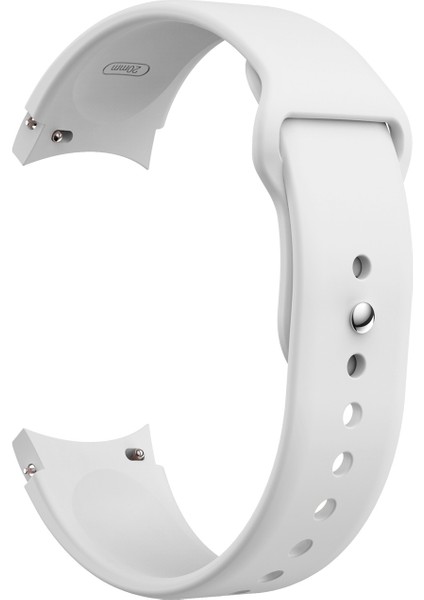puluz Samsung Galaxy Watch4 4044Mm Silikon Kordonlu Saat Için Beyaz