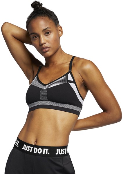 Kadın Siyah Flyknit Indy Tech Pack Medium Support Sports Bra AQ0160-010