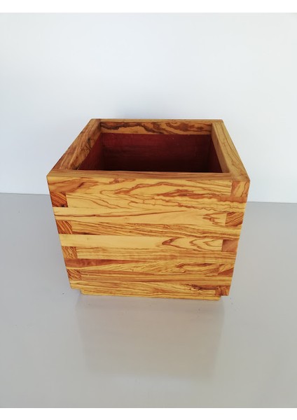 Ahşap Saksı zeytin ağacı 30x30x30