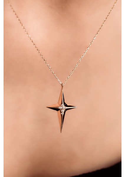 14 Ayar Kuzey Yıldızı Kolye