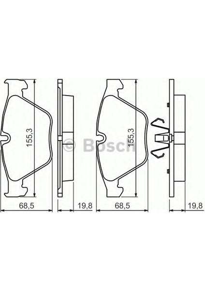 Ön Balata Bmw 3 Serisi E90 05-11 -E91 06 10 E92-E93 07 320I-325I-325XI-330XI-320D E84 0986TB3033
