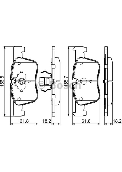 Ön Balata Bmw 1 Seri F20 118İ 120D 10 3 Seri F30 316D 318D 320İ 320D F21 11 F31 F33 F34 0986TB3188 fiyatları