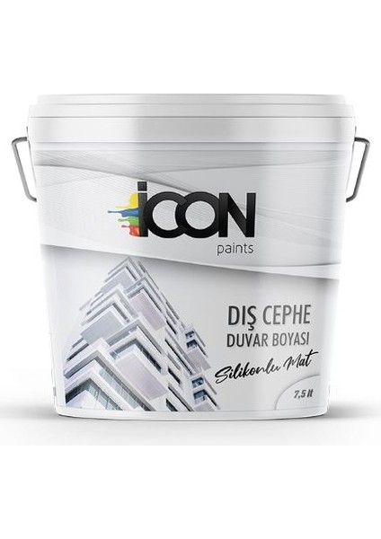 İcon Paints Icon Silikonlu Mat Beyaz Dış Cephe Boyası 2,5 Lt