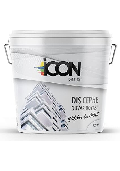 Icon Silikonlu Mat Beyaz Dış Cephe Boyası 7,5 Lt