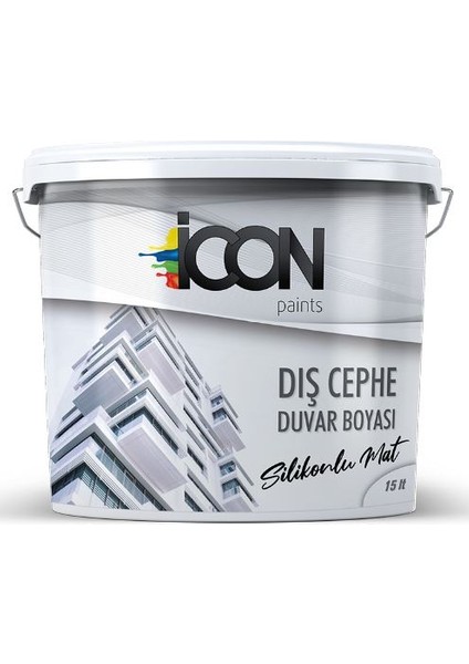 Icon Silikonlu Mat Beyaz Dış Cephe Boyası 15 Lt