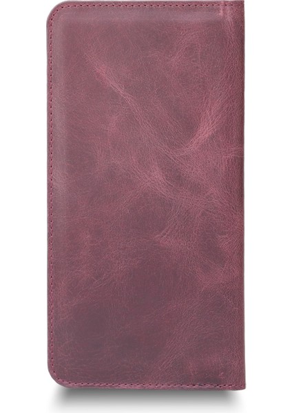 Antik Bordo Telefon Girişli El Portföyü